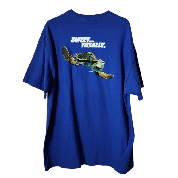 FINDING NEMO x VINTAGE y2k Promo Tee DVD VHS Graphic tee Crush Turtle blue‎ XL - Picture 1 of 7